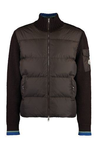 Cardigan With Padded Front Panel - Moncler - Modalova