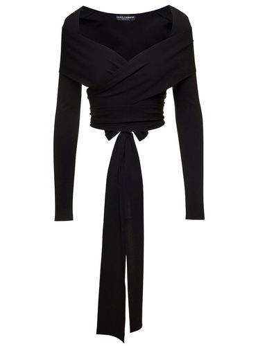 Tied-up Top With Sweetheart Neckline In Viscose Blend Woman - Dolce & Gabbana - Modalova