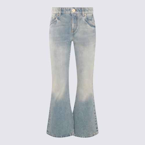 Balmain Light Blue Cotton Jeans - Balmain - Modalova