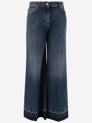 Valentino Blue Washed Denim Jeans - Valentino - Modalova