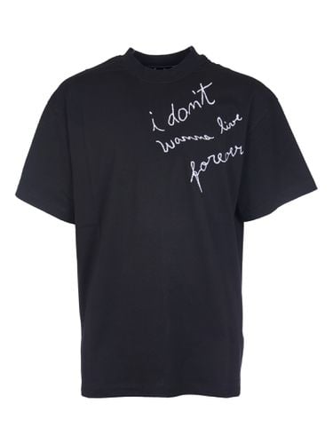 I Don T Wanna Live Forever T-shirt - MSGM - Modalova