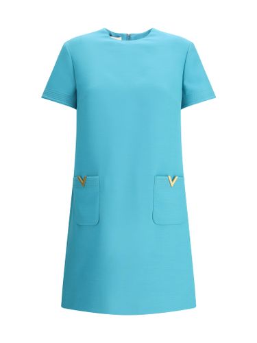 Turquoise Short Dress - Valentino Garavani - Modalova