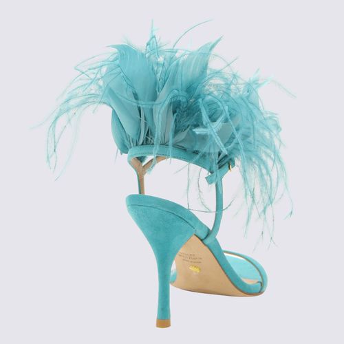 Turquoise Leather Feather Sandals - Stuart Weitzman - Modalova