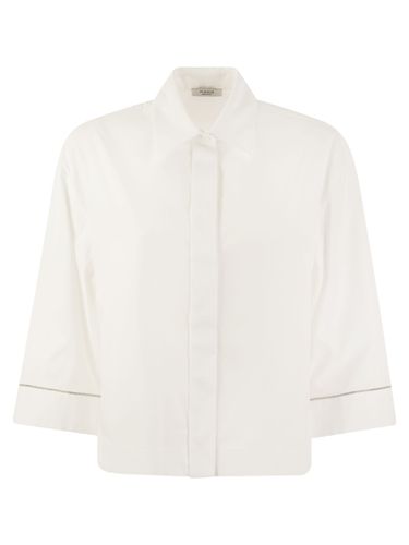 Peserico Plain Cotton Poplin Shirt - Peserico - Modalova