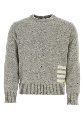 Melange Grey Wool Blend Sweater - Thom Browne - Modalova