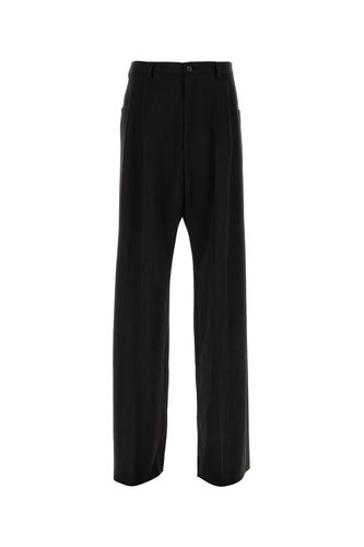 Balenciaga Black Wool Wide-leg Pant - Balenciaga - Modalova
