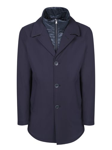 Herno Double-layer Blue Coat - Herno - Modalova