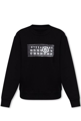 Logo Printed Crewneck Sweatshirt - MM6 Maison Margiela - Modalova