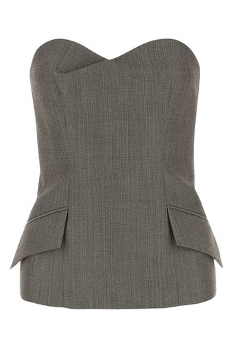 Dove Grey Wool Bodice - Alberta Ferretti - Modalova