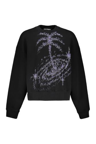 Printed Cotton Sweatshirt - Palm Angels - Modalova