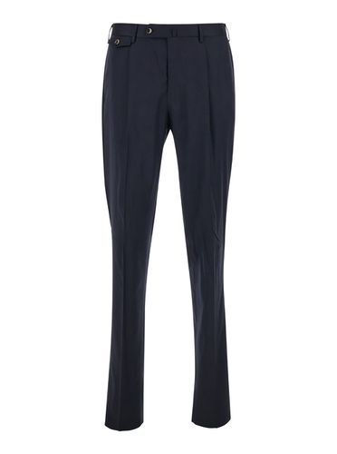 PT Torino Navy Blue Wool Pants - PT Torino - Modalova