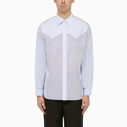 White/ Striped Cotton Shirt - Maison Margiela - Modalova