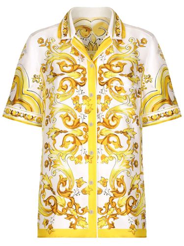 Camicia Seta St Maiolica - Dolce & Gabbana - Modalova