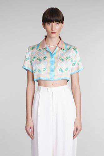 Ping Pong Silk Cropped Shirt - Casablanca - Modalova