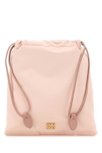 Miu Miu Powder Pink Satin Pouch - Miu Miu - Modalova