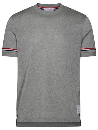 Stripe Detailed Crewneck T-shirt - Thom Browne - Modalova