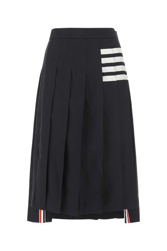 Thom Browne Navy Blue Wool Skirt - Thom Browne - Modalova