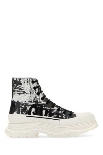 Printed Leather Tread Slick Sneakers - Alexander McQueen - Modalova