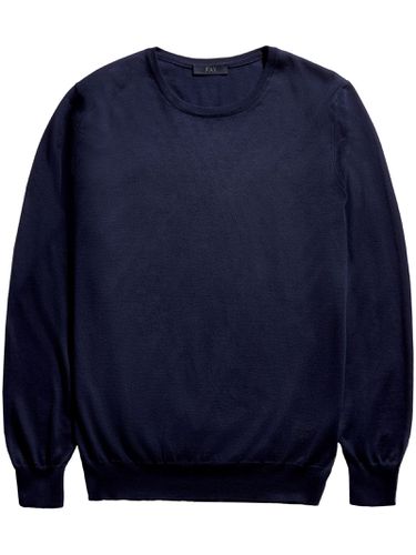 Navy Silk-cotton Blend Jumper - Fay - Modalova