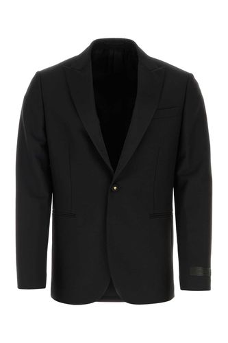 Versace Black Wool Blend Blazer - Versace - Modalova