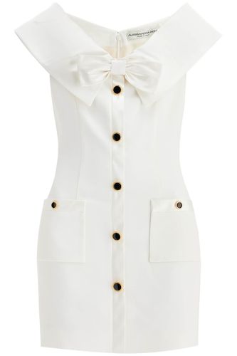 Bow Detailed Cady Mini Dress - Alessandra Rich - Modalova