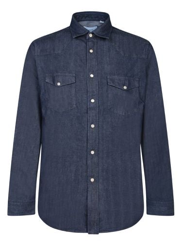 Lardini Blue Denim Texan Shirt - Lardini - Modalova