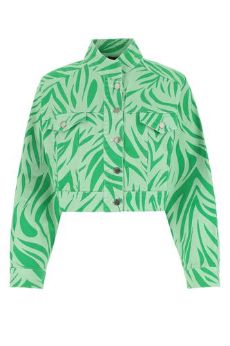 Printed Stretch Denim Oversize Jacket - Dépendance - Modalova