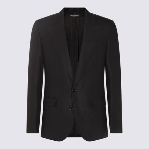 Dolce & Gabbana Black Linen Blazer - Dolce & Gabbana - Modalova