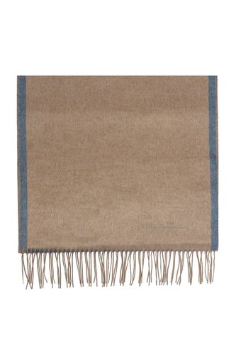 Logo Detailed Fringed Scarf - Ferragamo - Modalova