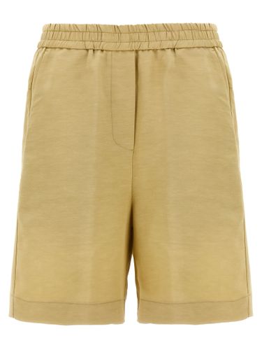 Nude) Linen Bermuda Shorts - nude - Modalova