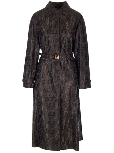 Fendi Monogram Jacquard Trench Coat - Fendi - Modalova