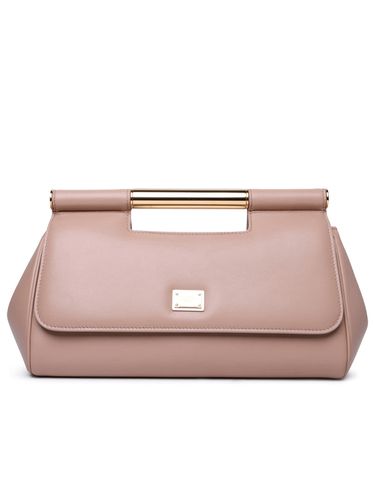 Sicily Large Leather Clutch Nude - Dolce & Gabbana - Modalova