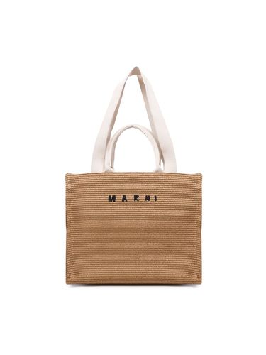 Marni Large Raffia Effect Tote Bag - Marni - Modalova