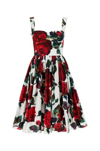 Printed Poplin Dress - Dolce & Gabbana - Modalova