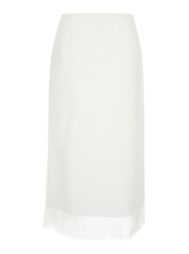 Midi Double Layer Skirt In Cotton And Linen Woman - SportMax - Modalova