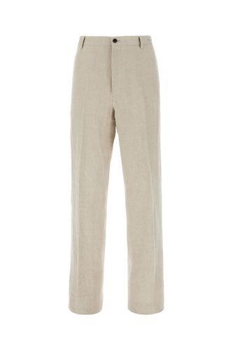 Ferragamo Sand Linen Pants - Ferragamo - Modalova