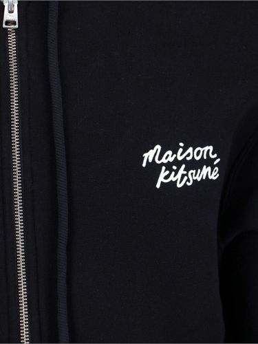 Logo Embroidery Zipped Hoodie - Maison Kitsuné - Modalova