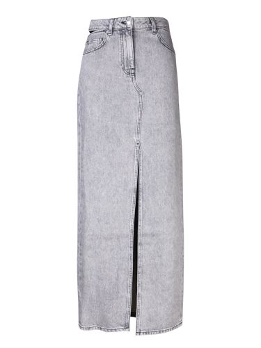 IRO Grey Split Long Denim Skirt - IRO - Modalova