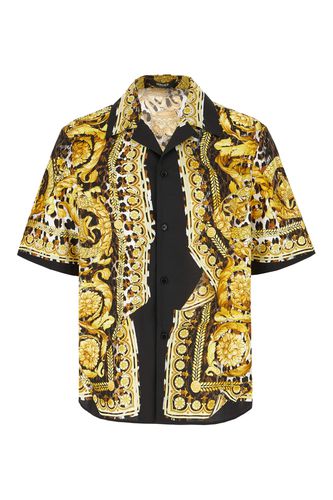 Versace Printed Poplin Shirt - Versace - Modalova