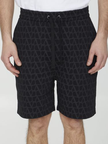 Toile Iconographe Cotton Bermuda Shorts - Valentino Garavani - Modalova