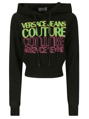 Logo Printed Drawstring Hoodie - Versace Jeans Couture - Modalova