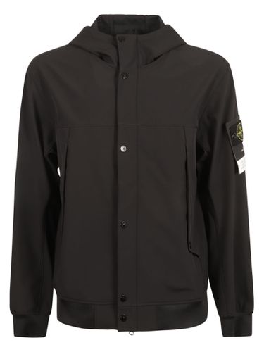 Logo Patch Rib Hooded Jacket - Stone Island - Modalova