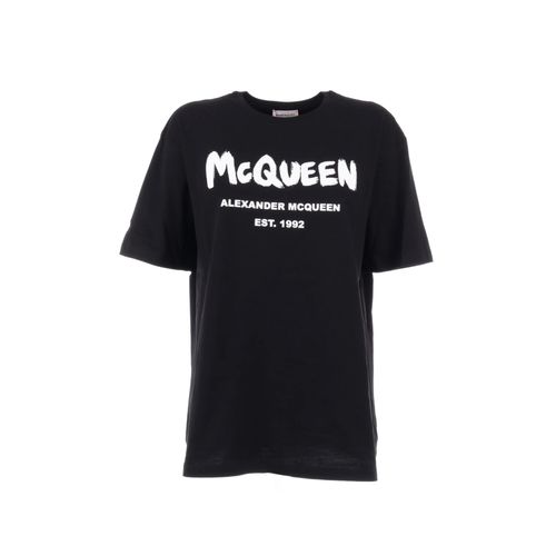 Oversize Cotton T-shirt - Alexander McQueen - Modalova