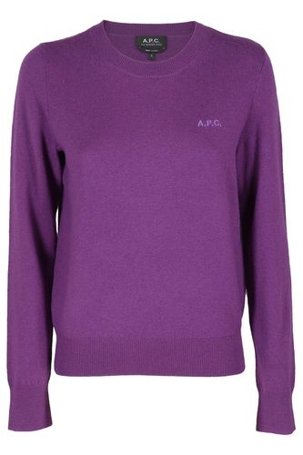 A. P.C. Logo Embroidered Crewneck Jumper Sweater - A.P.C. - Modalova