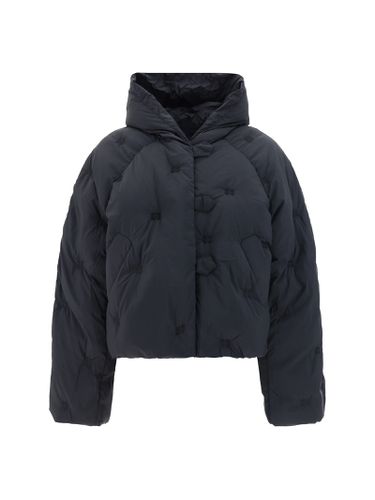 Nylon Tech Puffer Short Down Jacket - Ganni - Modalova