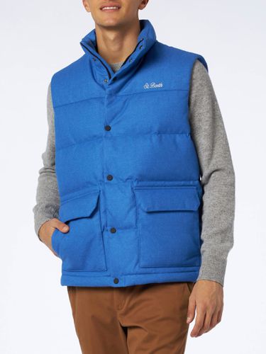 Man Down Padded Wooly Bluette Vest With Pockets - MC2 Saint Barth - Modalova