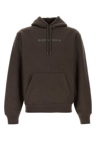 Dark Brown Cotton Blend Sweatshirt - Burberry - Modalova