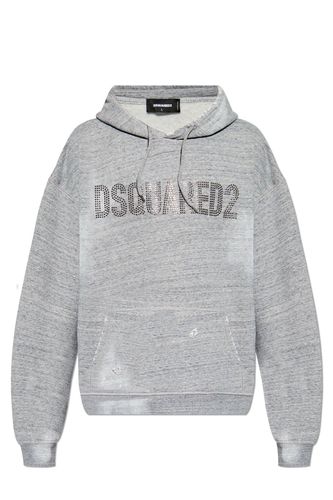 Distressed Drawstring Hoodie - Dsquared2 - Modalova