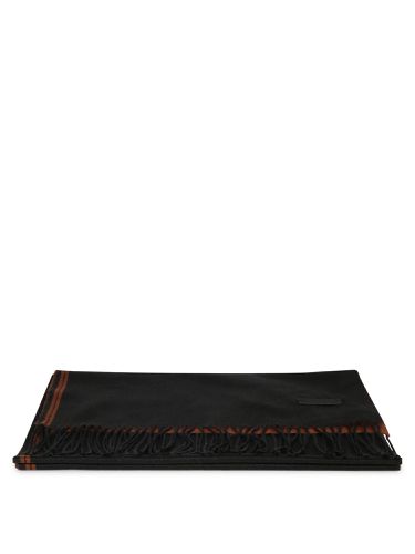 Zegna Double Black Silk Scarf - Zegna - Modalova