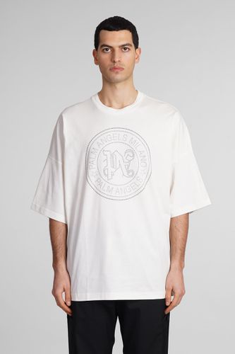 Palm Angels T-shirt In Beige Cotton - Palm Angels - Modalova